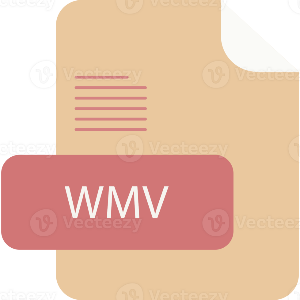 Modern Wmv File Extension Rounded Lines And Shape png