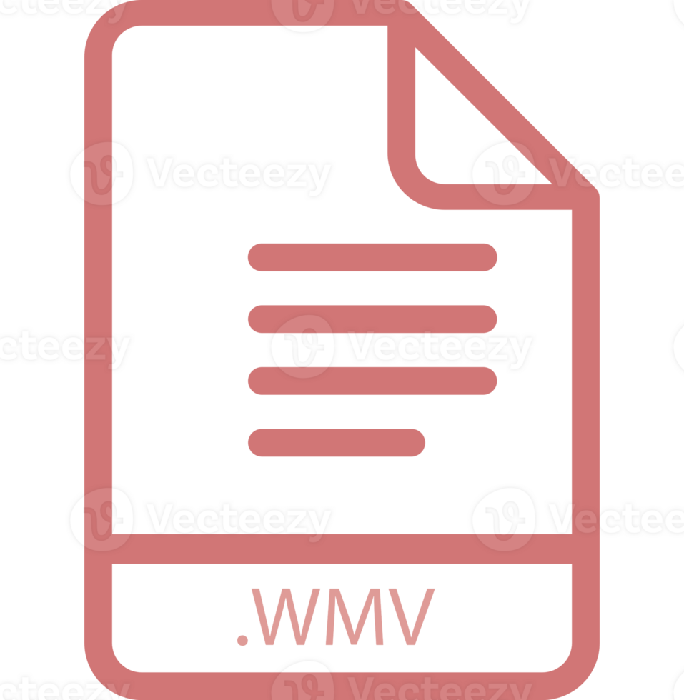 Wmv File Minimal Icon With Symbol Art png