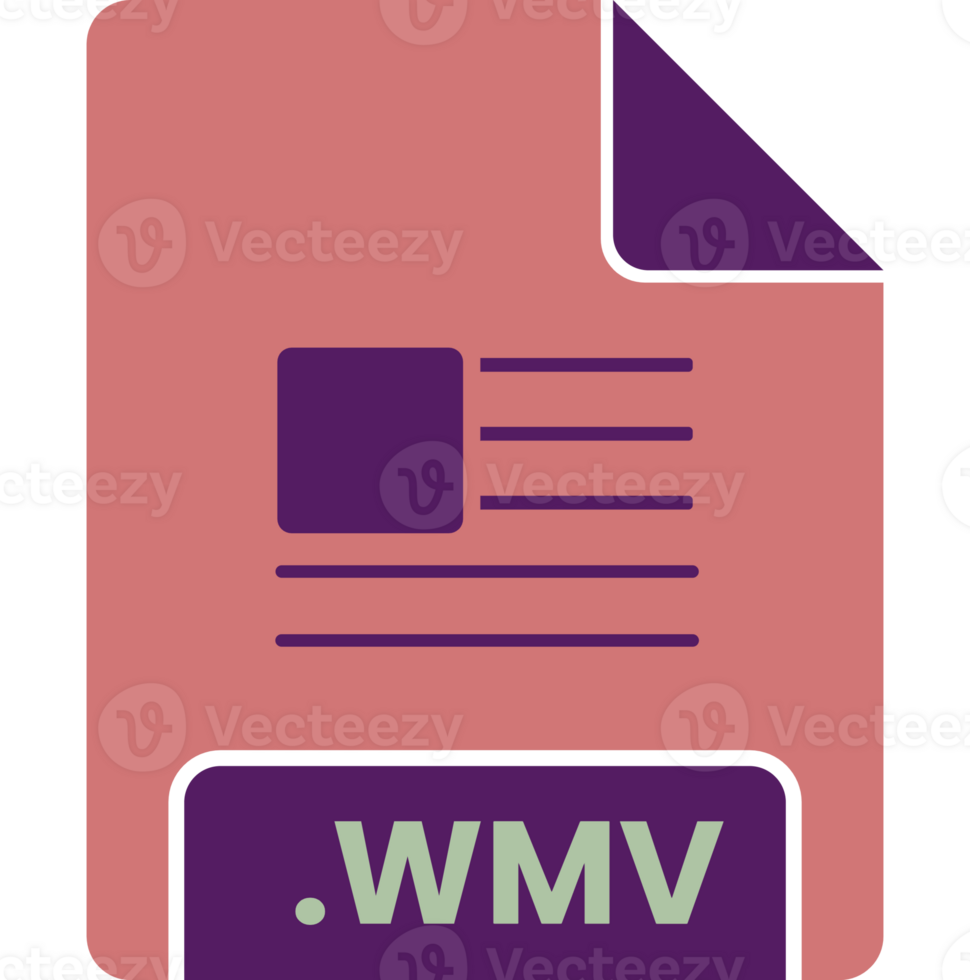 Wmv File Minimall Icon Design Element png