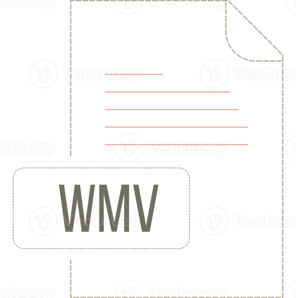 Creative Wmv Icon Black Dashed Outline V1 Graphic png