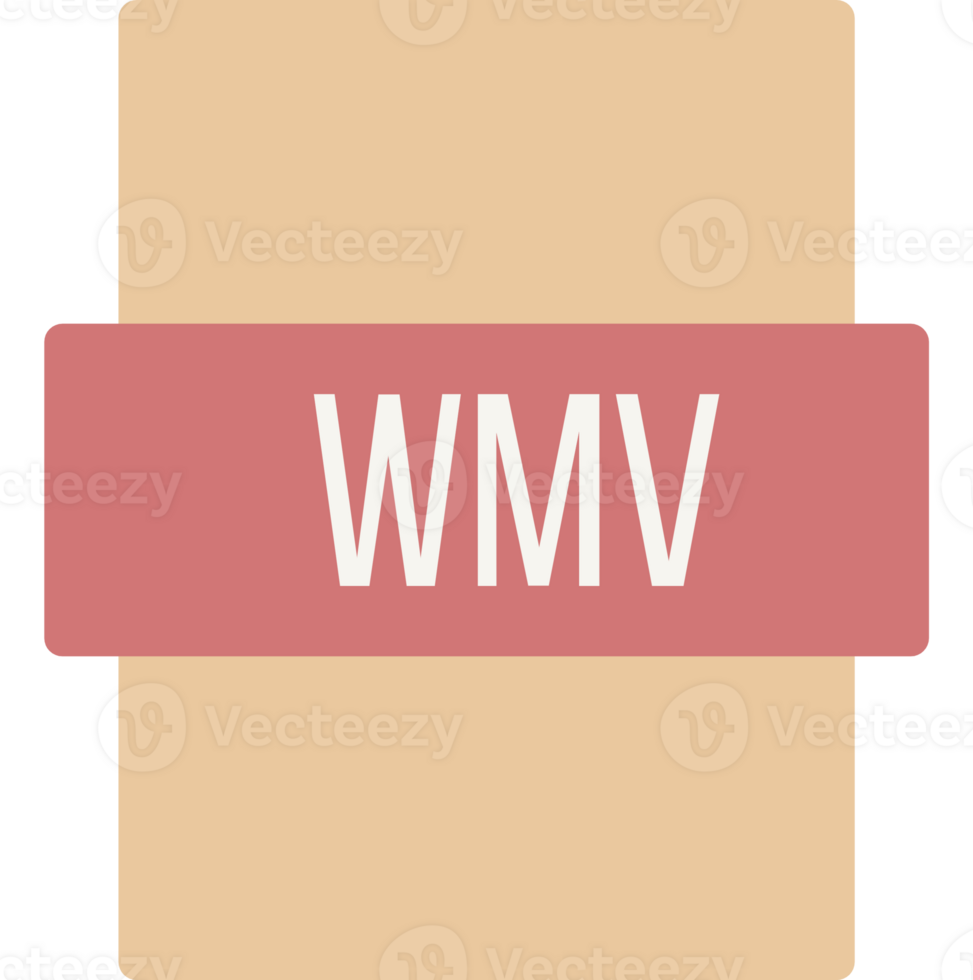 Modern Wmv Ip File Extension Icon Color Fill Outer Flat png