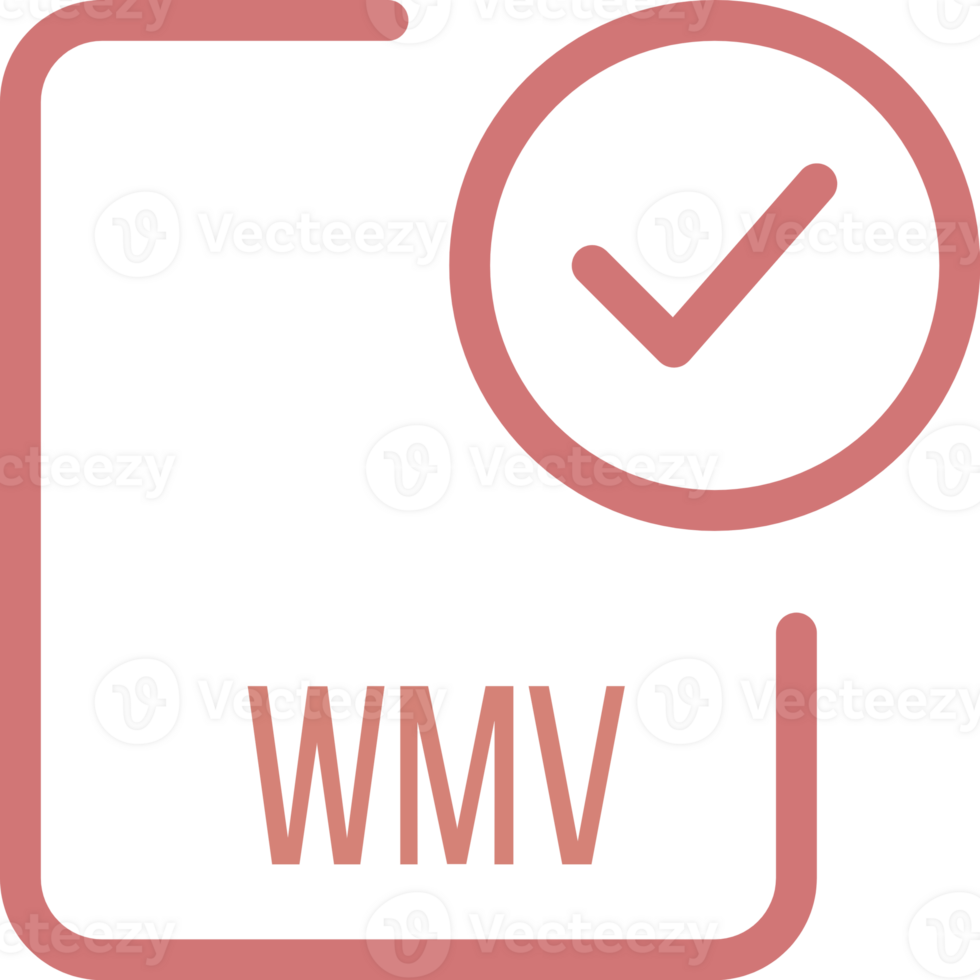 Wmv File Icon With Checked Mark Illustration png