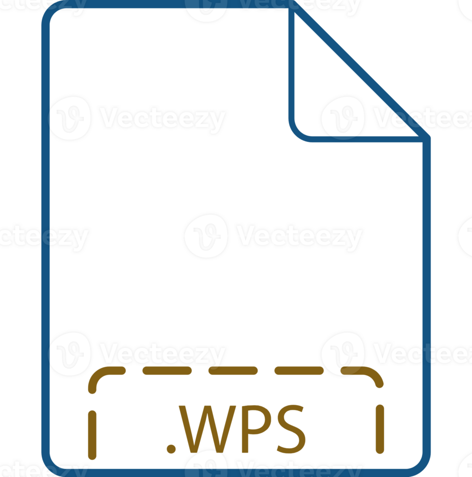 Wps File Icon Deep Rounded Outline png