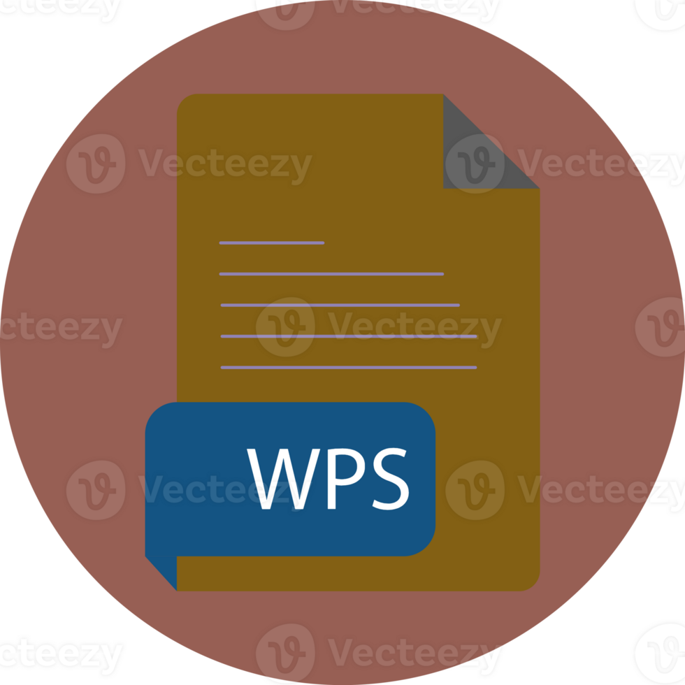 Wps File Extension Icon Black Color Crisp Corners Circular Shape png