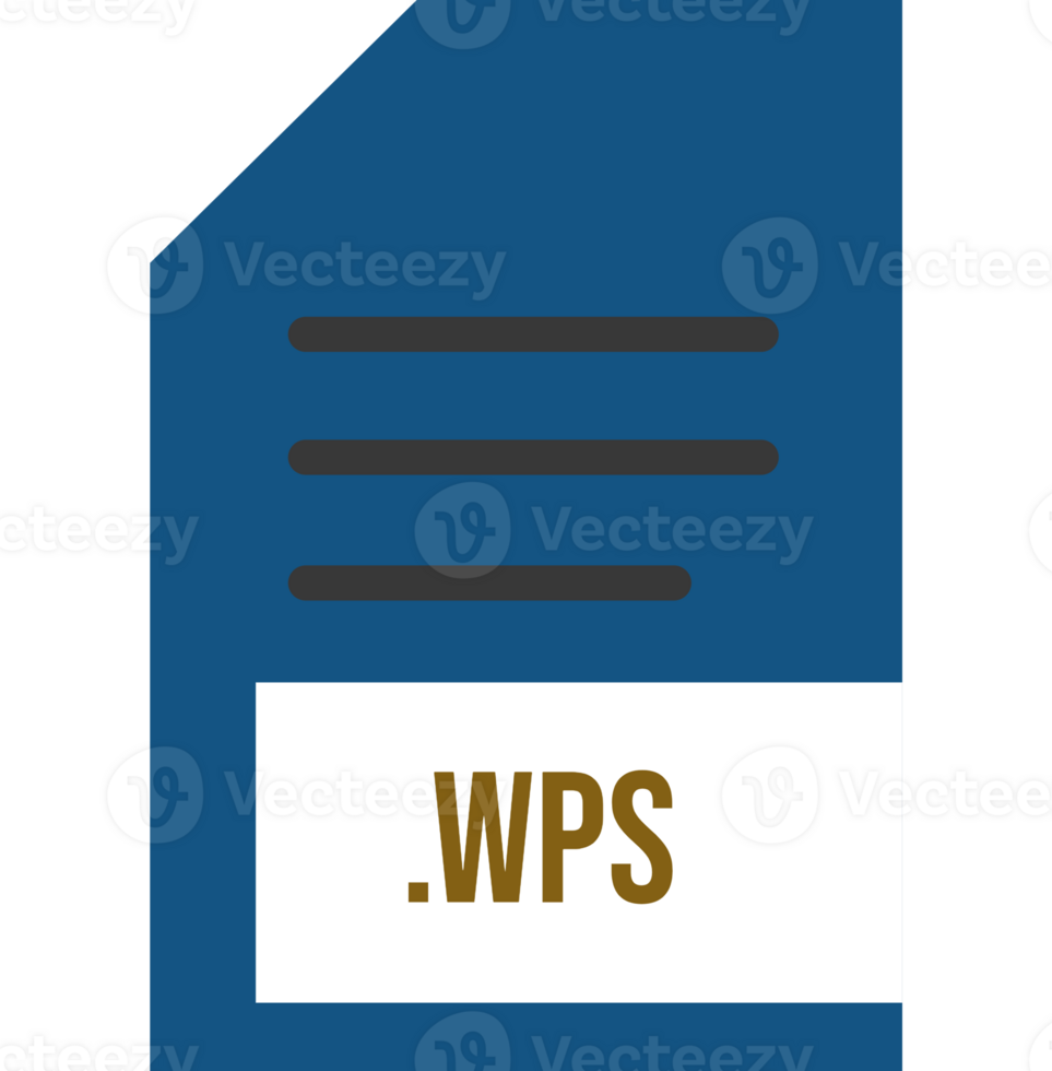 Wps File Extension Icon Minimal Colro Fill png