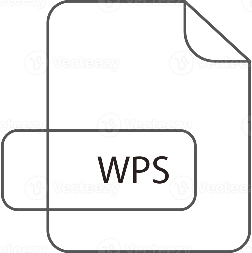 Wps File Extension Icon Raw Thicker Outline png