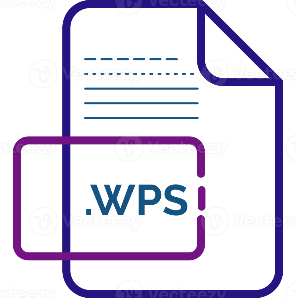 Wps File Extension Icon Little Dot And Color Fill png