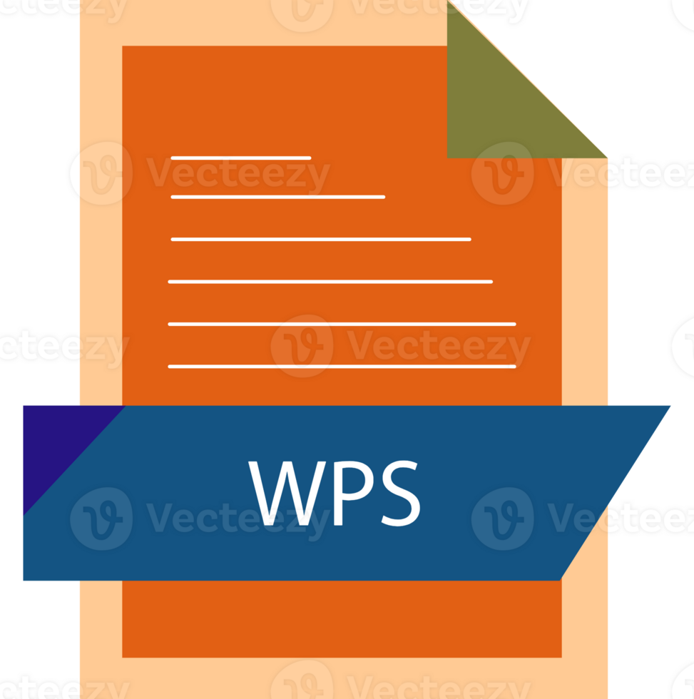 Wps File Format Icon Modern Design png