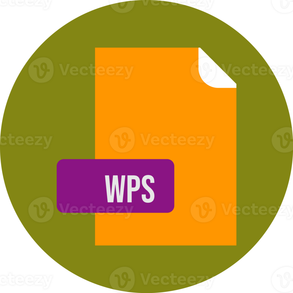 Wps File Format Icon Rounded Circle Bg png