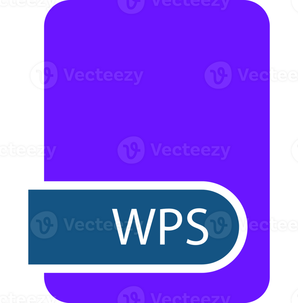 Wps File Format Icon With Contour png