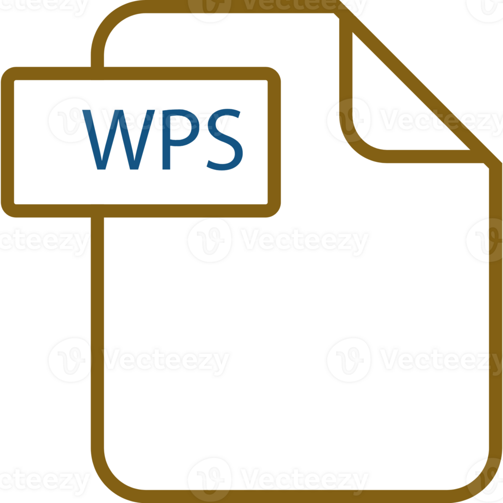 Wps File Format Icon Rounded Shapes Outline png