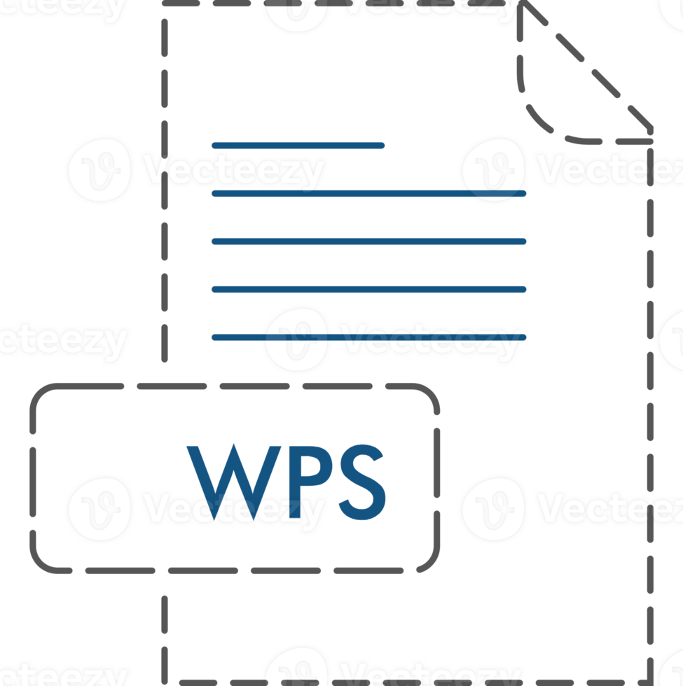 Wps File Format Icon Rounded Outline png