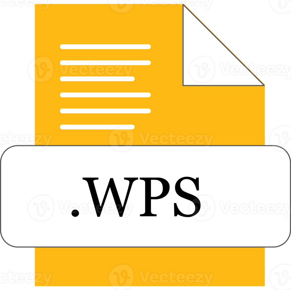 Wps File Extension Icon Fill With Minimal Colors png