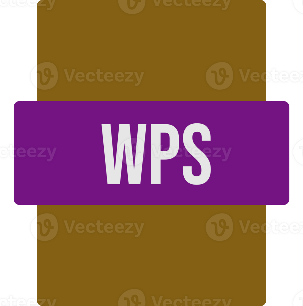 Wps Ip File Extension Icon Color Fill Outer Flat png