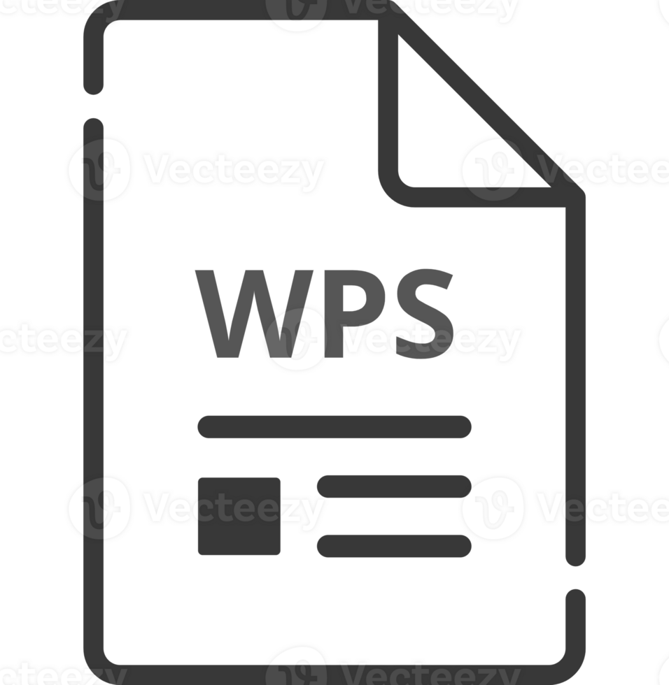 Wps File Icon Minimal Outline With Symbols png