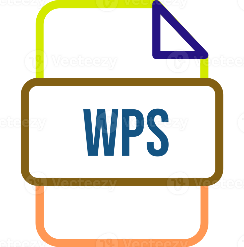 Wps File Icon With Bold Outline png