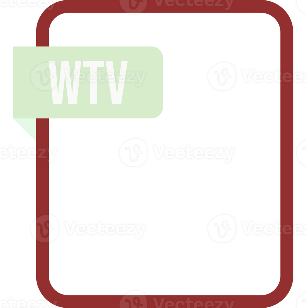 Wtv File Rectangular Icon png