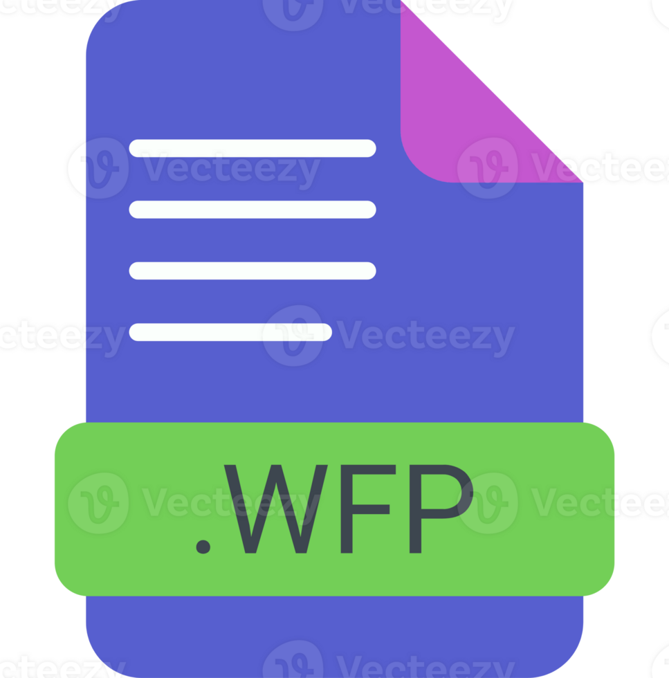 Wfp File Extension Icon With Symbol png