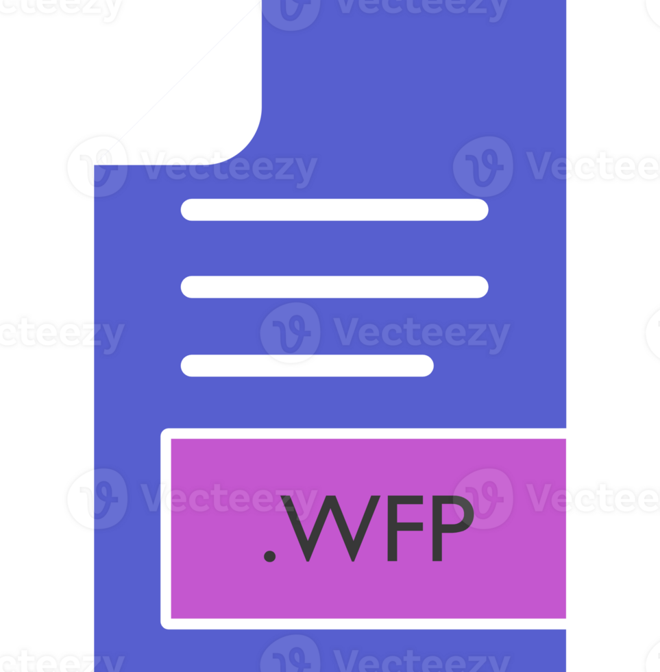 Wfp File Format Icon Black Fill png