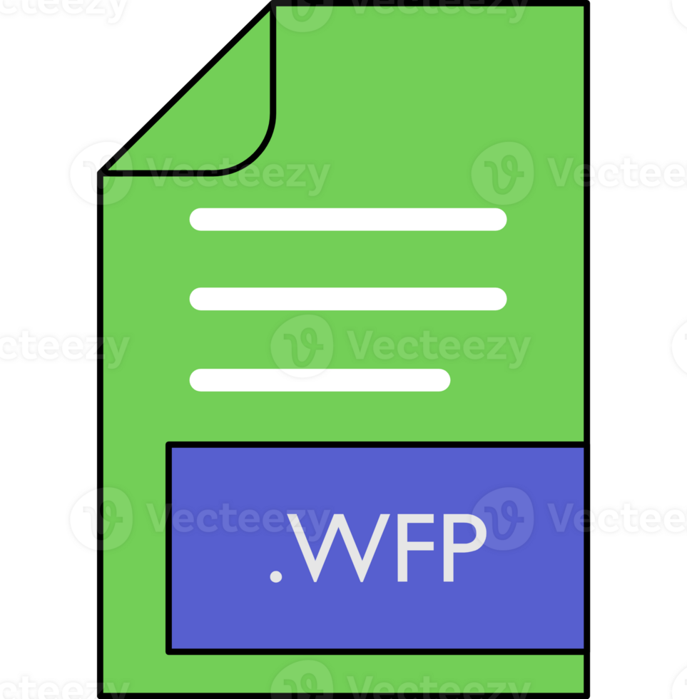 Wfp File Format Icon Outline And Fill png