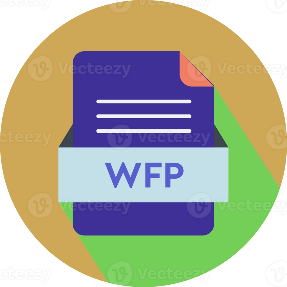 Wfp File Icon With Chestnut Rose Color In Circular Shape png