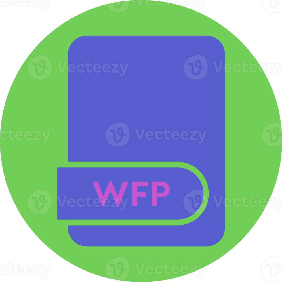 Wfp File Format Icon Circular Shape png