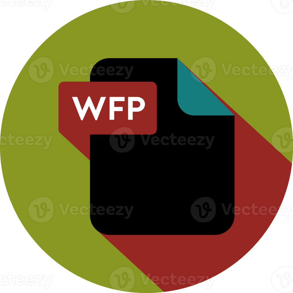 Wfp File Format Icon Rounded Shapes With Circle Outside png