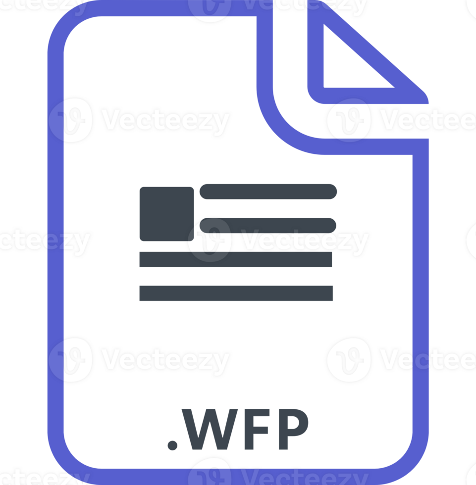 Wfp File Icon With Symbol png