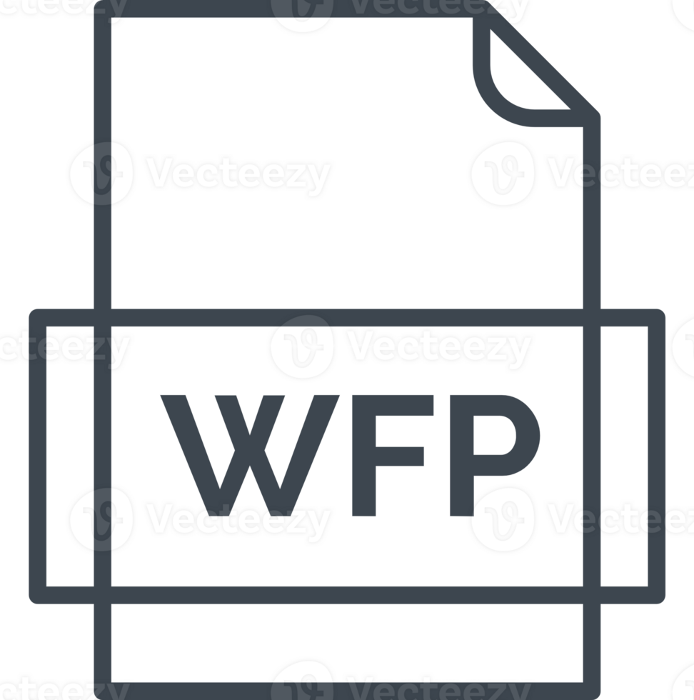 Wfp File Icon Thick Outline Rounded Corners png