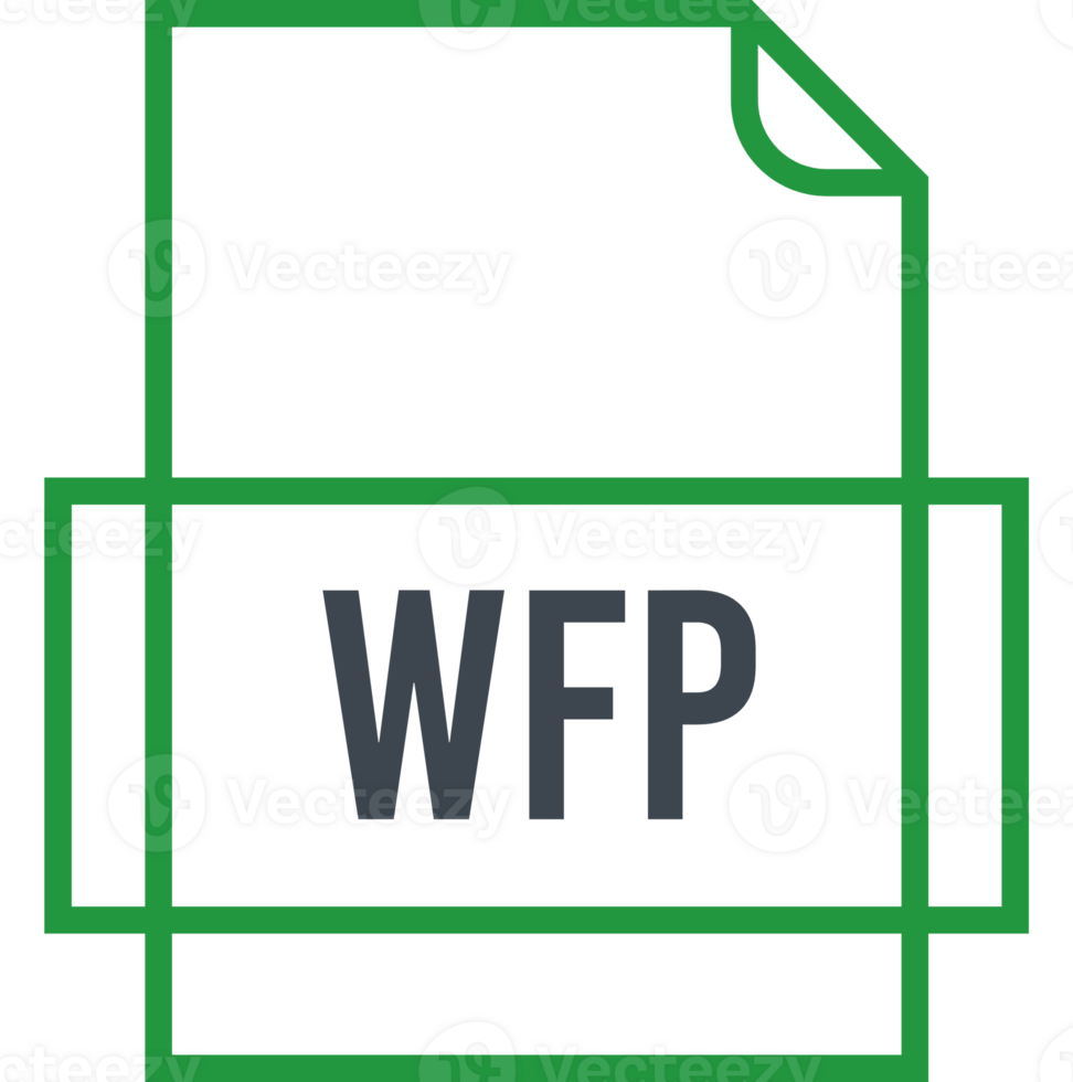Wfp File Icon Thick Outline Sharp Corners png