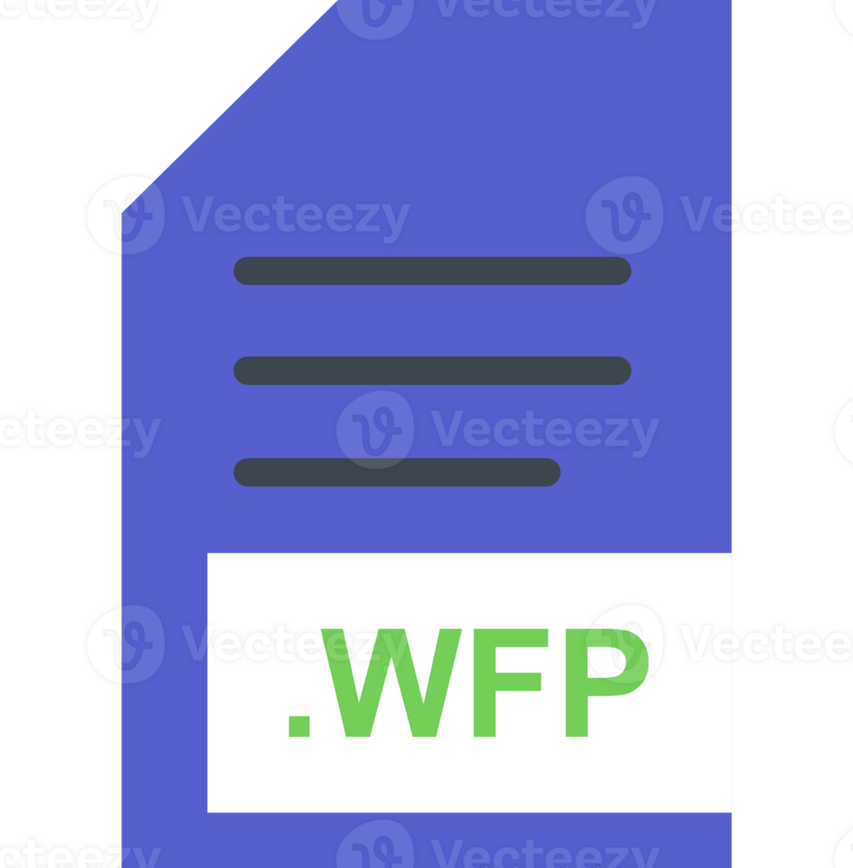 Wfp File Extension Icon Minimal Color Fill png