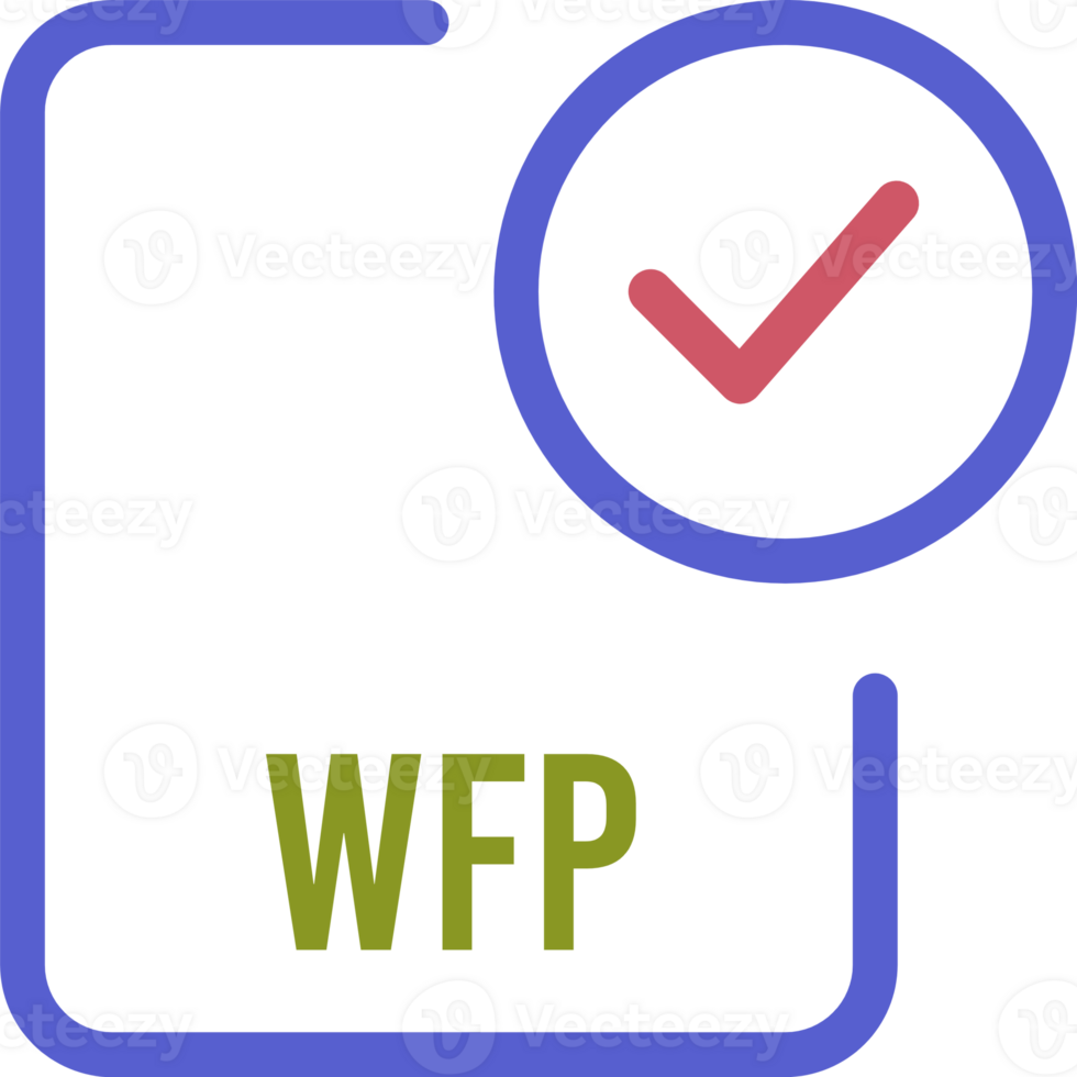 Wfp File Icon With Checked Mark png