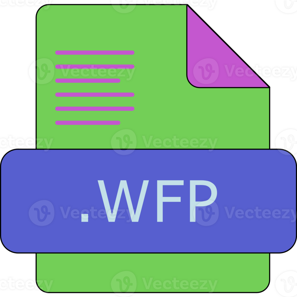 Wfp File Extension Icon Slate Fill With Lines Fill png