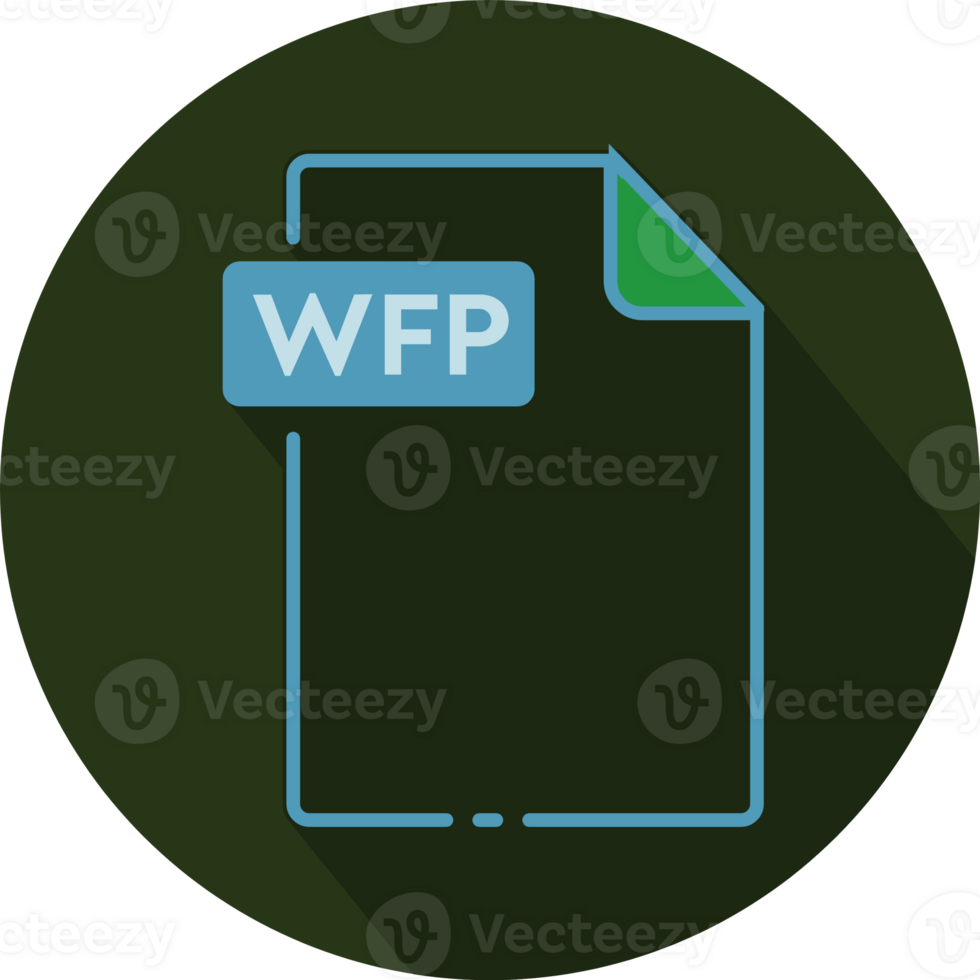 Wfp File Format Minimal Icon With Circle Outside png