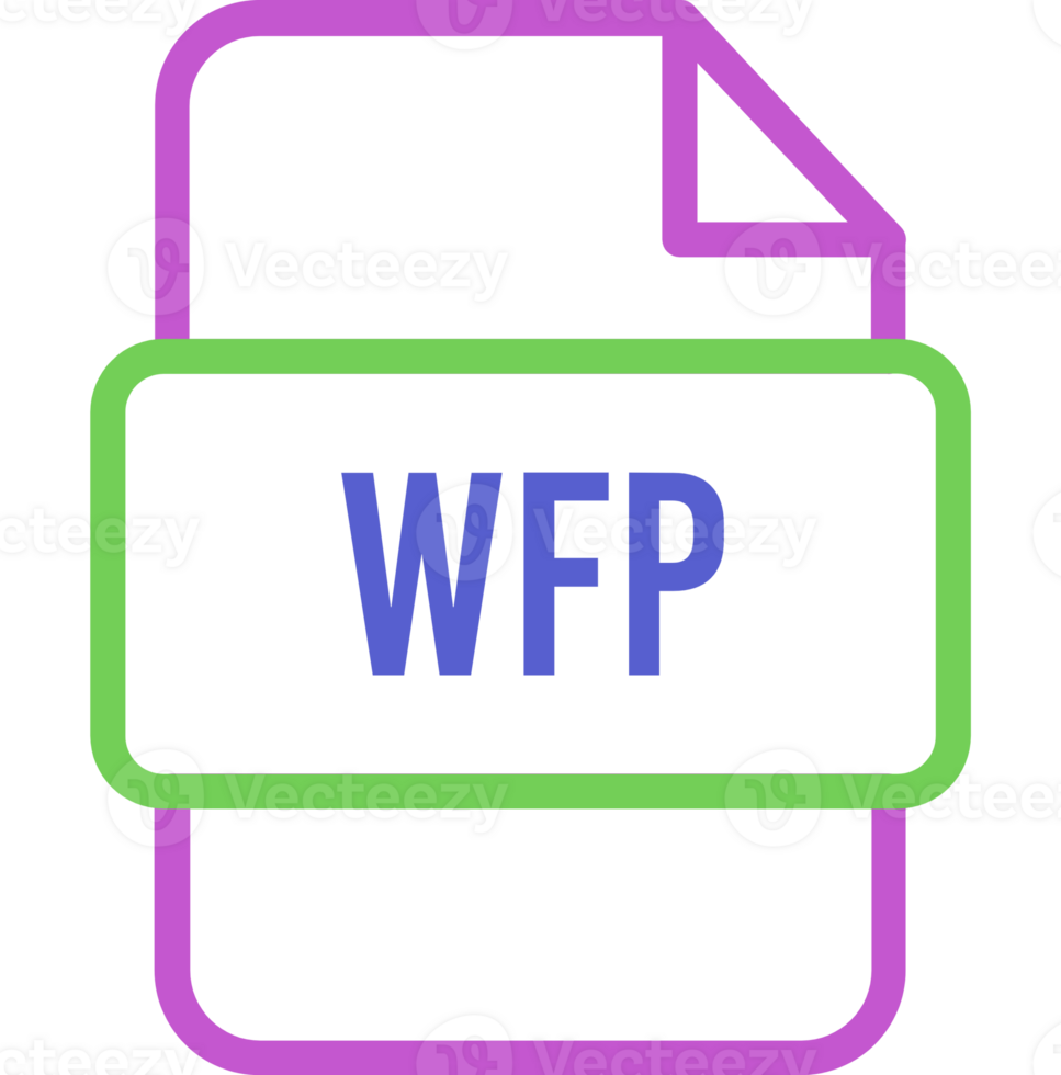 Wfp File Icon With Bold Outline png