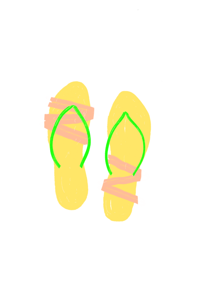 yellow sandals for summer png