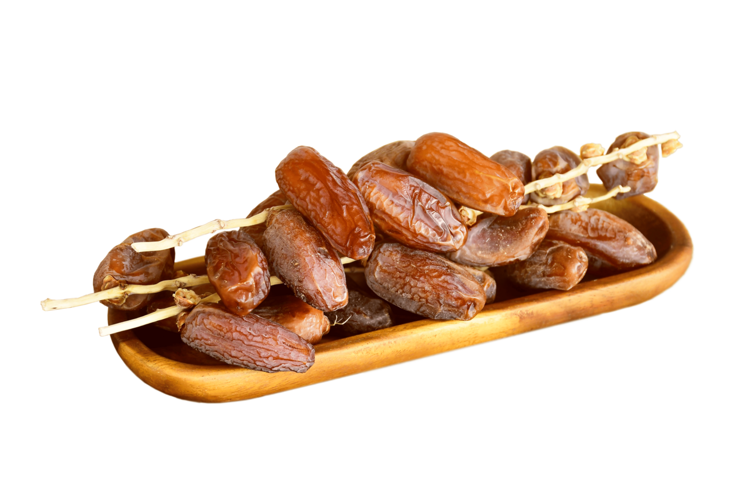 Premium dates khajur on a wooden bowl. Arabian Dates for Ramadan png