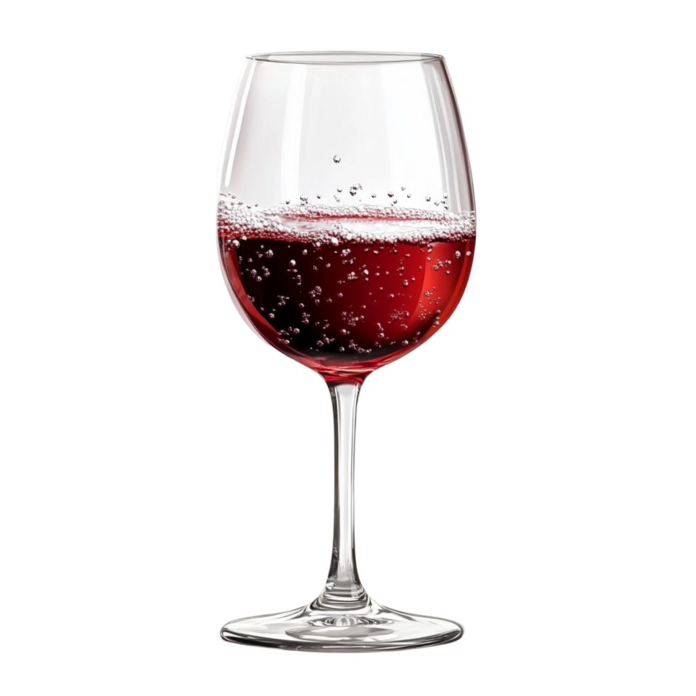 Wine Glass with Deep Red Wine png