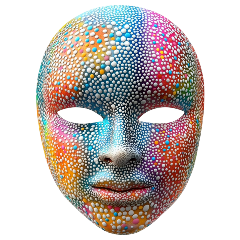 Textured Rainbow Face Mask png