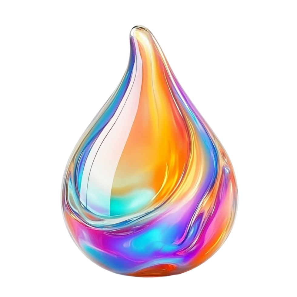 Abstract Multicolored Water Droplet png
