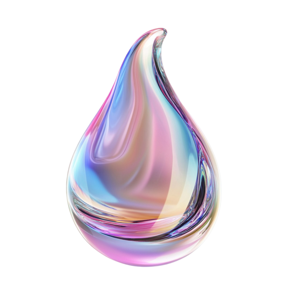 Abstract Multicolored Liquid Drop png