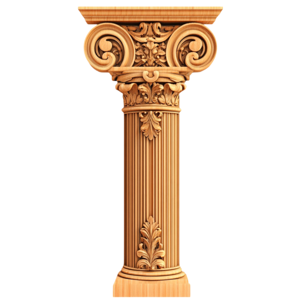 Elegant Golden Ionic Column png
