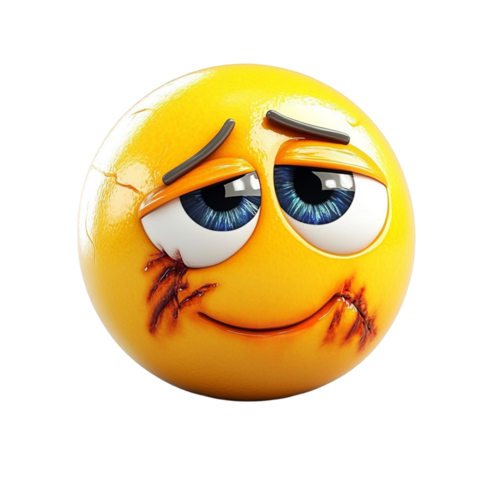 Exhausted Emoji with Droopy Eyes png