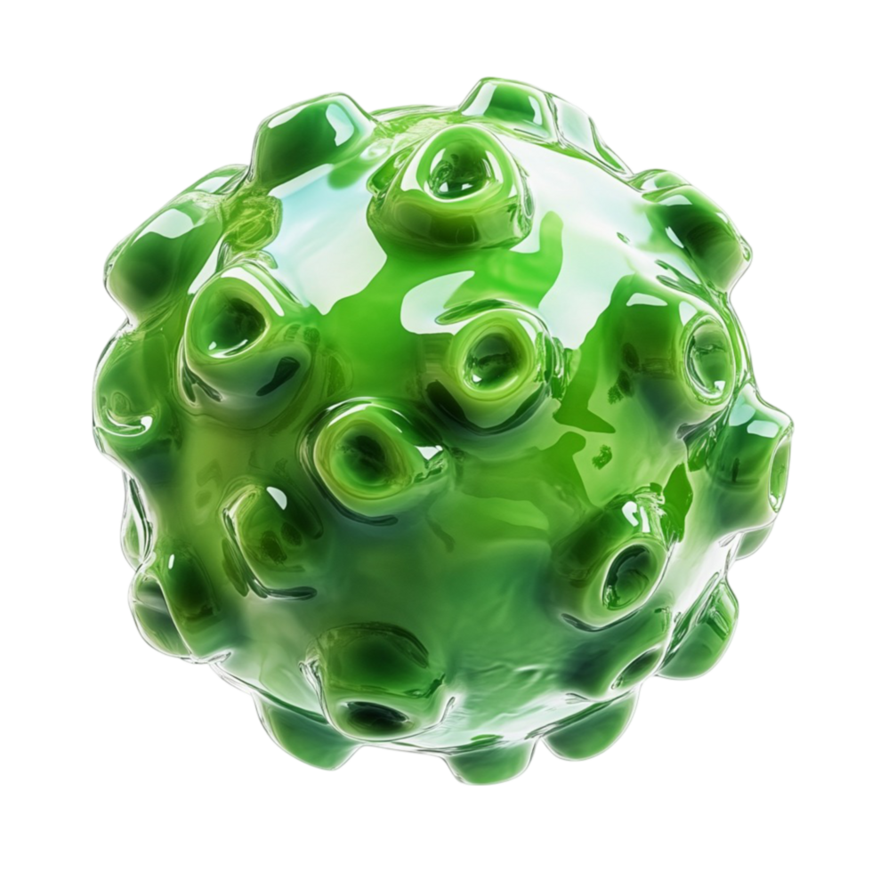 Green Virus Cell Cluster png