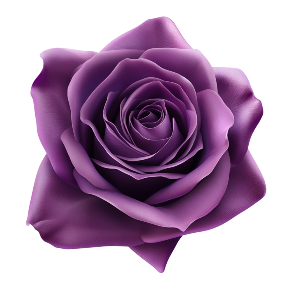 Highly Detailed Purple Rose with Layered Petals png