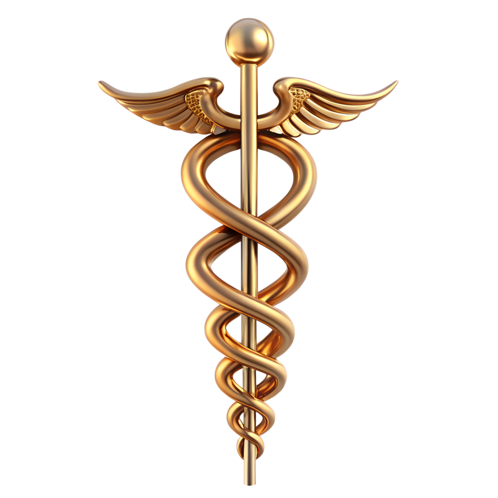 Caduceus medical symbol design png