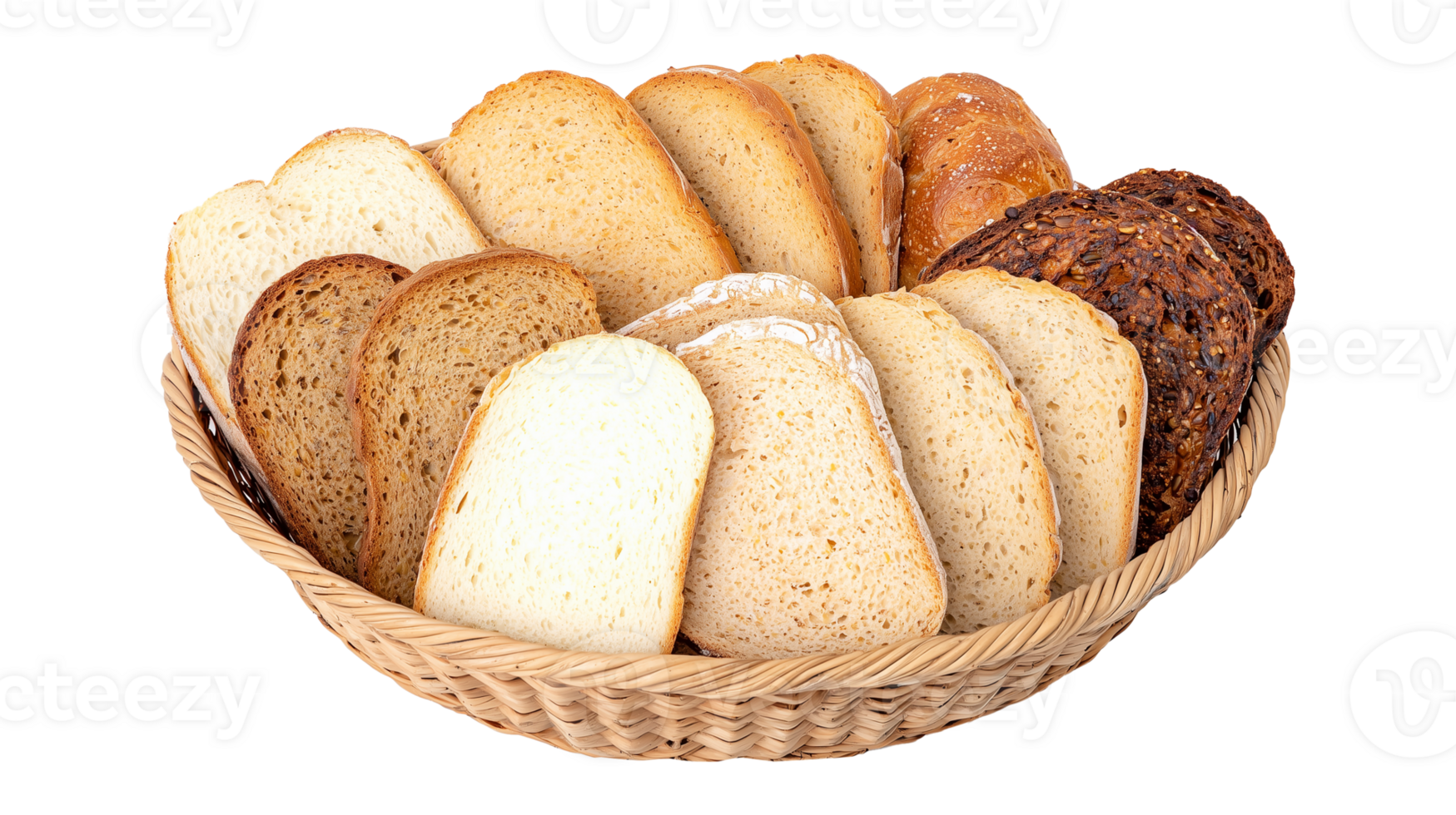 Bread Variety in Basket png