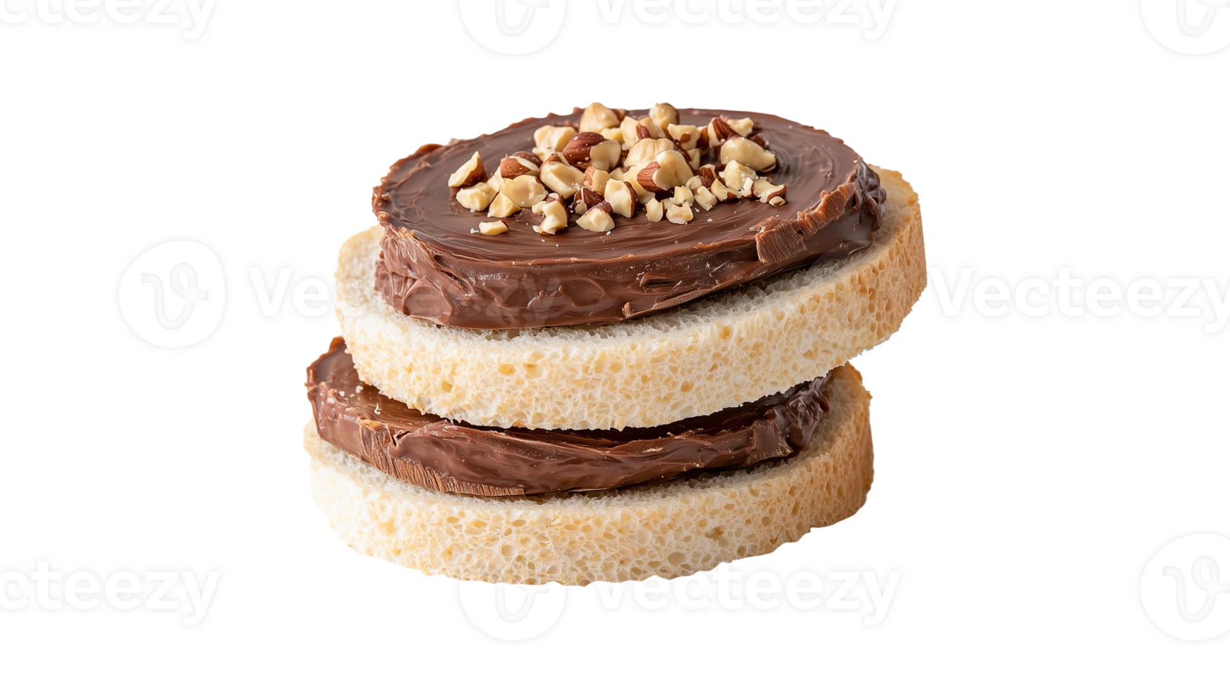 Gourmet Hazelnut and Chocolate Spread on Toast png