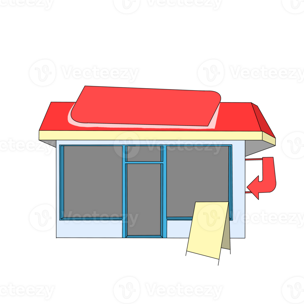 Bodega grocery small Store Front ilustration png