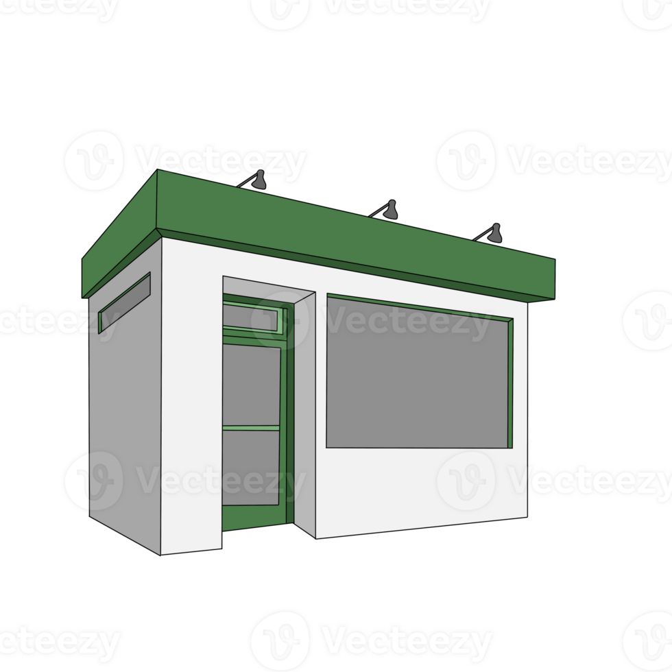 Bodega grocery small Kiosk Design png